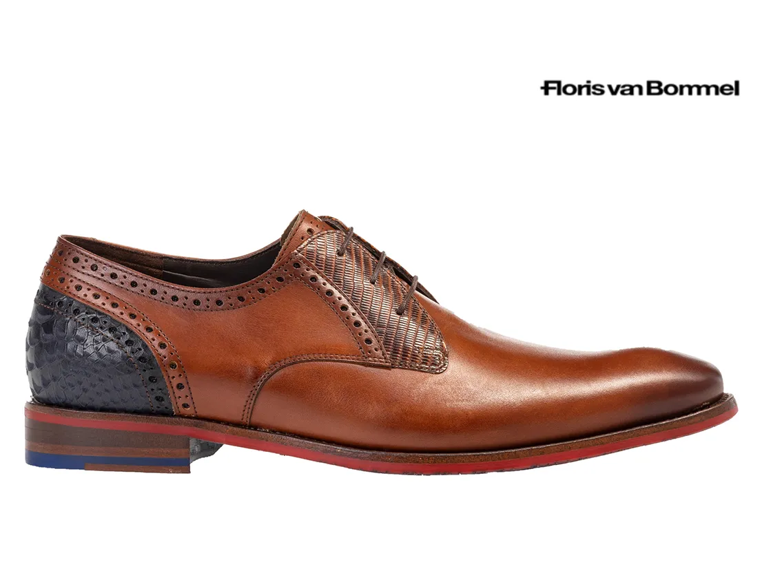 Floris van Bommel 18107/39 veterschoen cognac