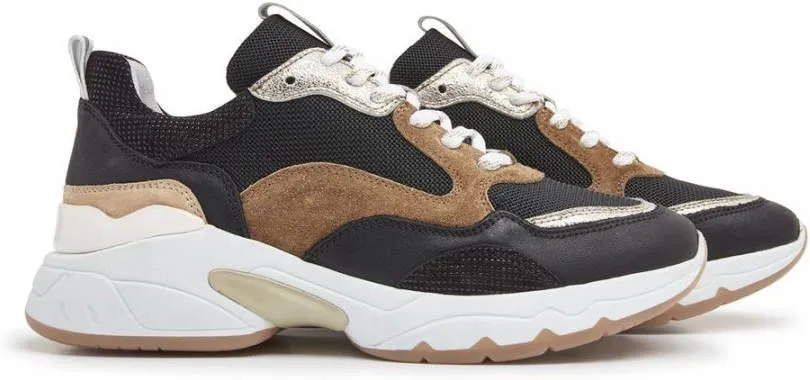 Floris van Bommel Noppi leren sneakers blauw/zwart