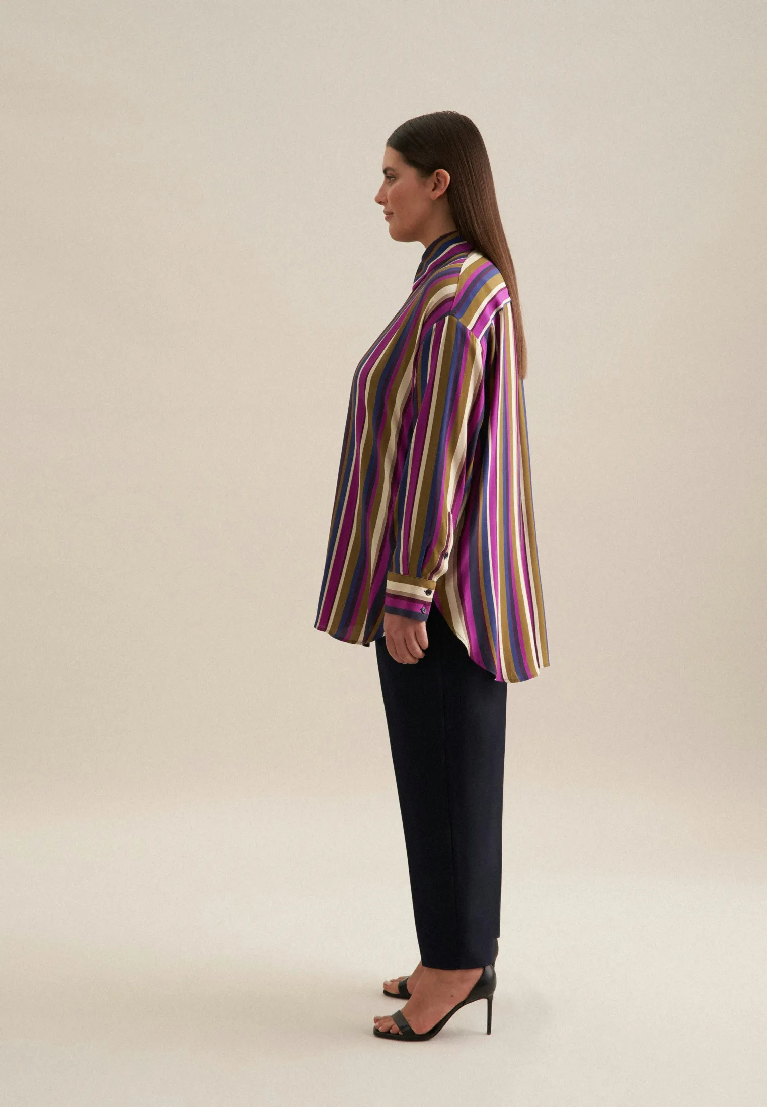 Grande taille Kraag Longblouse