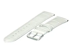 Horlogeband 18mm wit leer