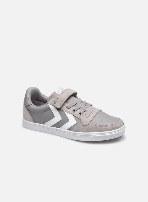      HUMMEL SLIMMER STADIL LEATHER LOW JR  GRIJS   