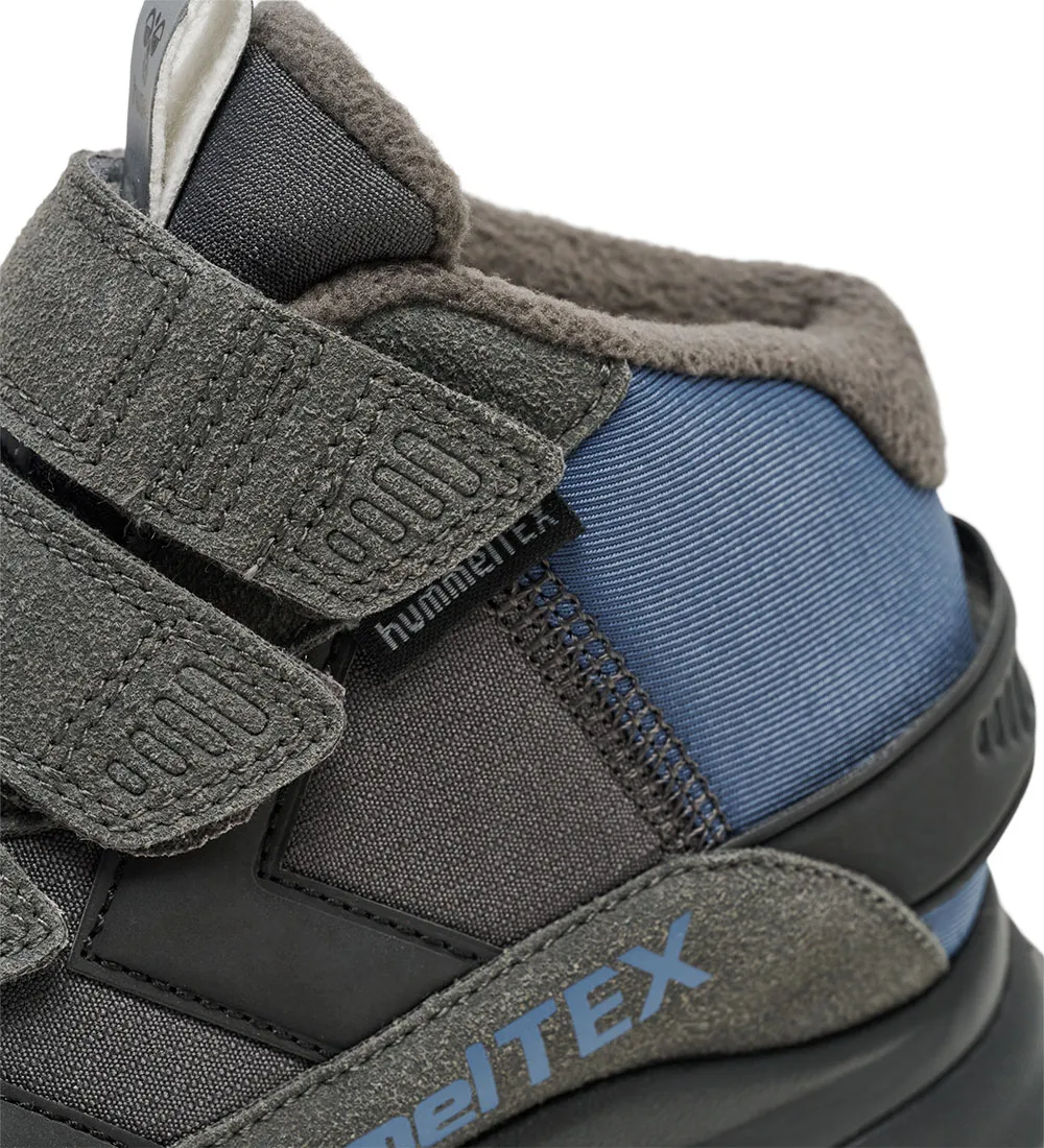 HUMMEL WINTERLAARZEN  BEREIK NUL MID TEX JR  GRIJS/ZWART/BLAUW