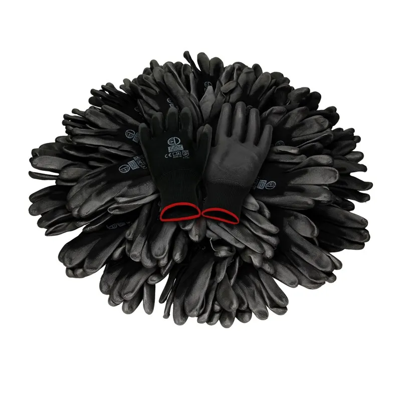 MECHANIKERHANDSCHUHE PU SCHWARZ DIN 7S