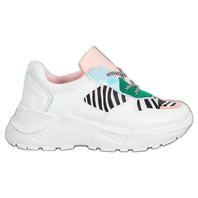 SHELOVET MODESNEAKERS WIT VEELKLEURIG